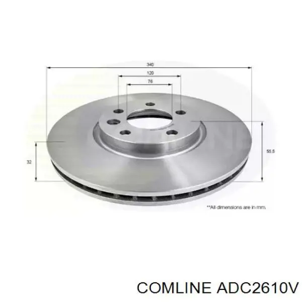 ADC2610V Comline freno de disco delantero