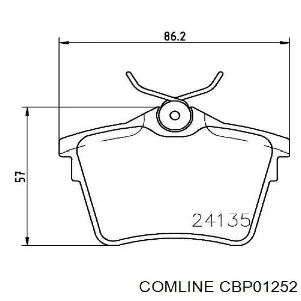 CBP01252 Comline pastillas de freno traseras