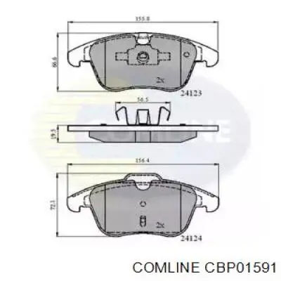 CBP01591 Comline pastillas de freno delanteras