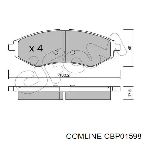 CBP01598 Comline pastillas de freno delanteras