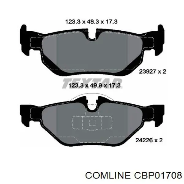 CBP01708 Comline pastillas de freno traseras