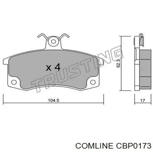 CBP0173 Comline pastillas de freno delanteras