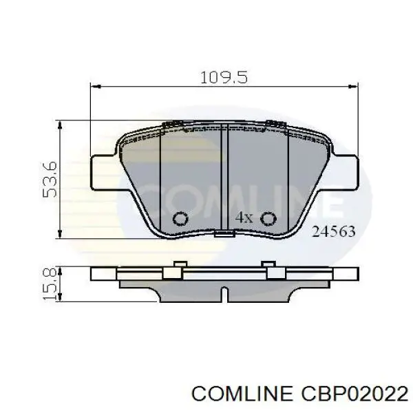 CBP02022 Comline pastillas de freno traseras