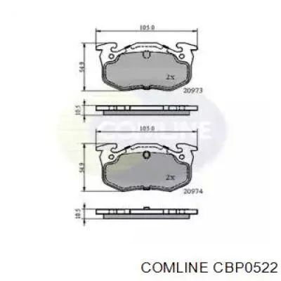 Comprar CBP0522 Comline Pastillas de freno traseras