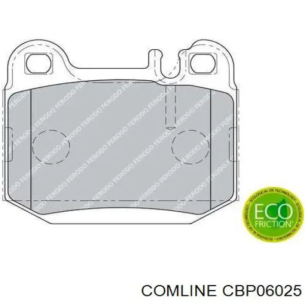 CBP06025 Comline pastillas de freno traseras