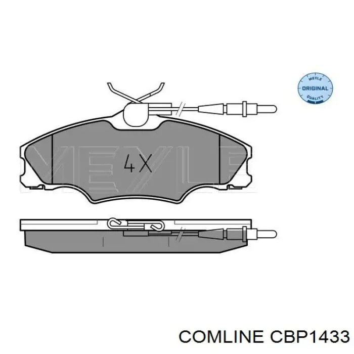 CBP1433 Comline pastillas de freno delanteras