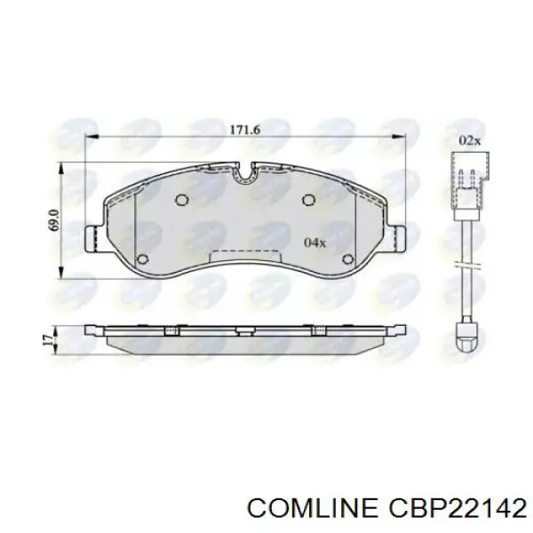 CBP22142 Comline pastillas de freno delanteras