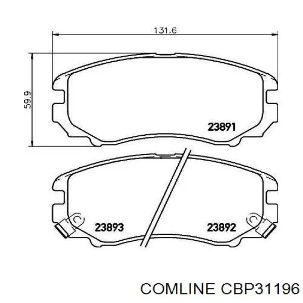 Pastillas de freno delanteras COMLINE CBP31196