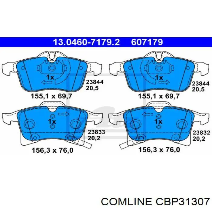 Pastillas de freno delanteras Opel Corsa X12
