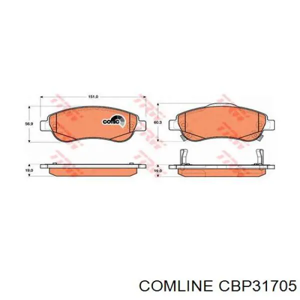 Pastillas freno delanteras Comline CBP31705 precio, desde 29,22 EUR