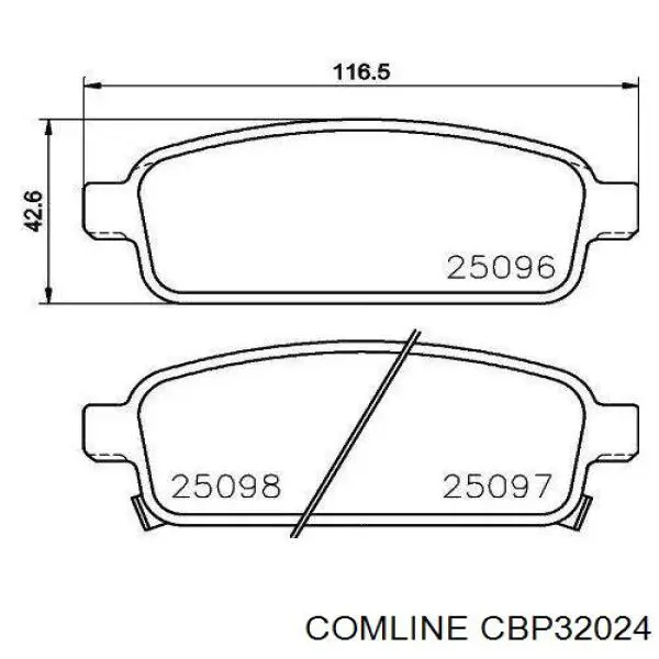 Comprar CBP32024 Comline Pastillas de freno traseras