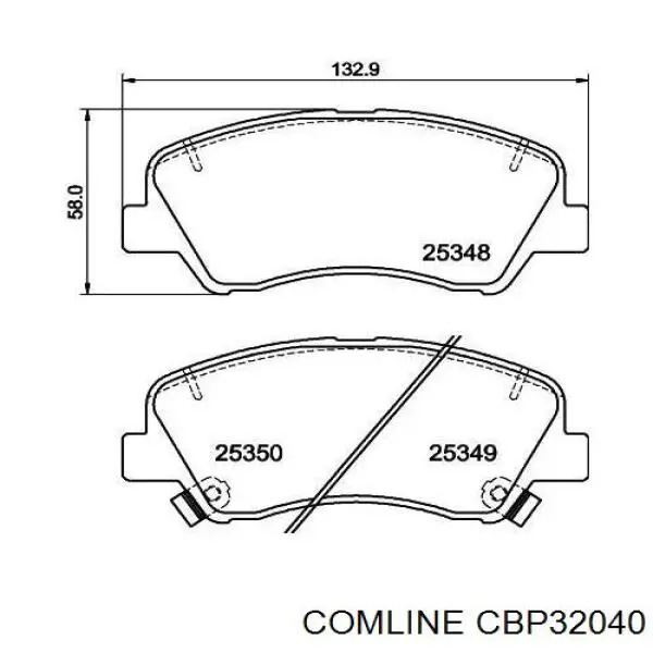 CBP32040 Comline pastillas de freno delanteras