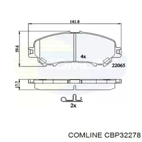 CBP32278 Comline pastillas de freno delanteras