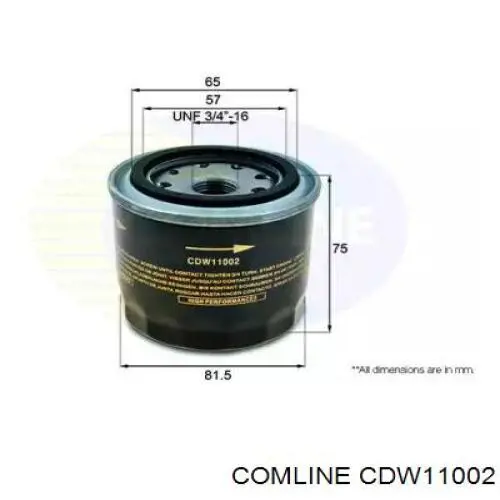 Comprar CDW11002 Comline Filtros de aceite