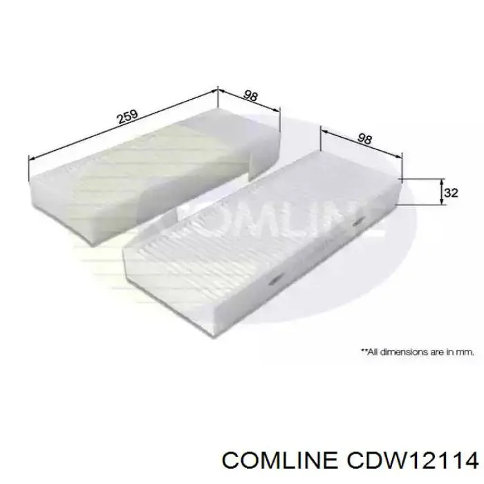 CDW12114 Comline filtro habitáculo