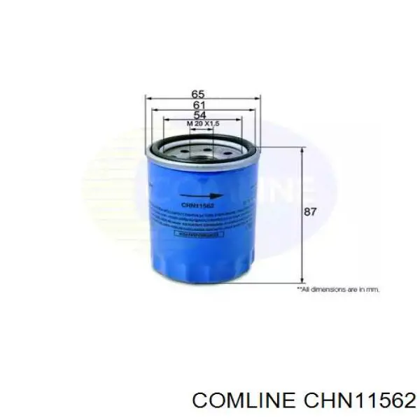 CHN11562 Comline filtro de aceite