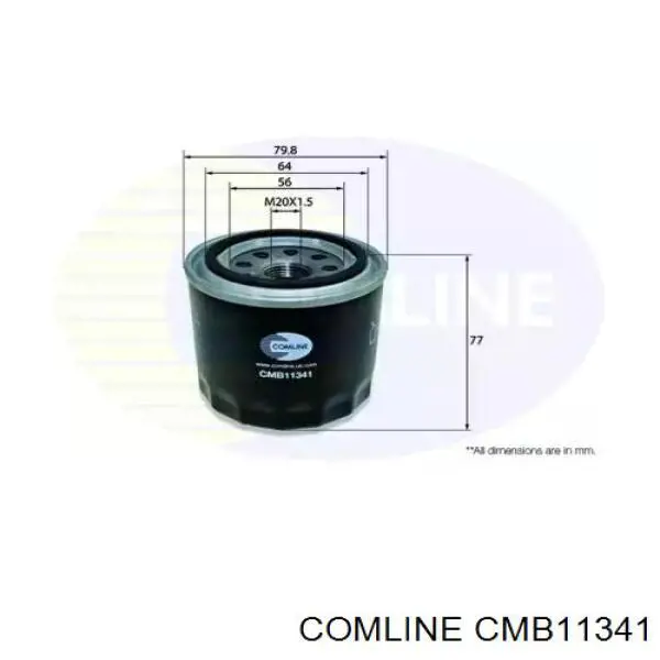 CMB11341 Comline filtro de aceite