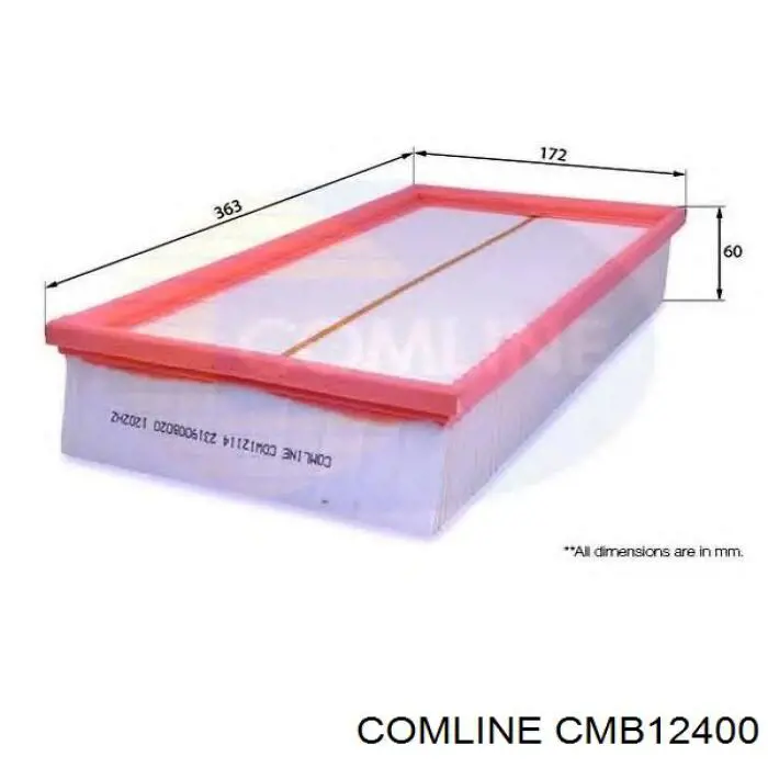 CMB12400 Comline filtro de aire