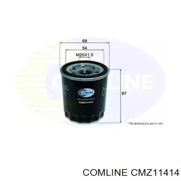 CMZ11414 Comline filtro de aceite