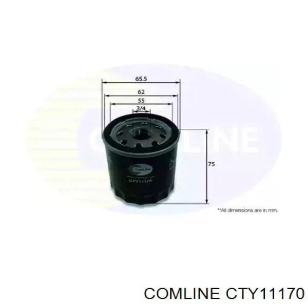 CTY11170 Comline filtro de aceite