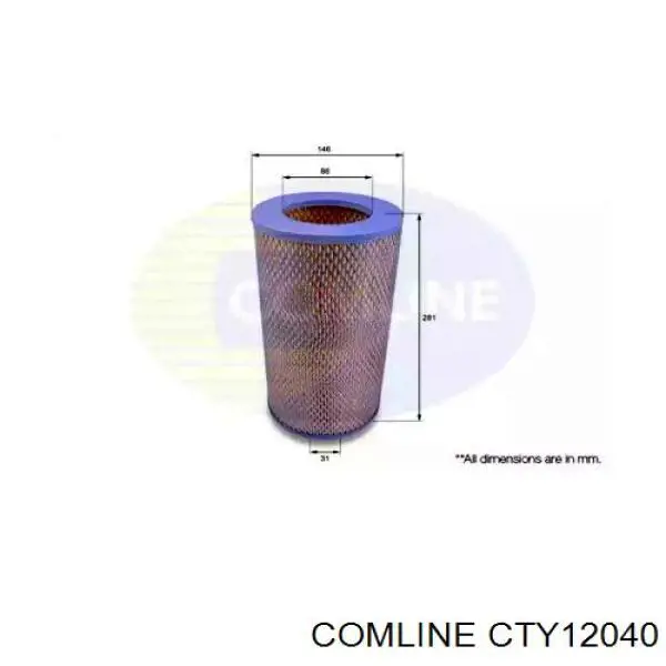 CTY12040 Comline filtro de aire