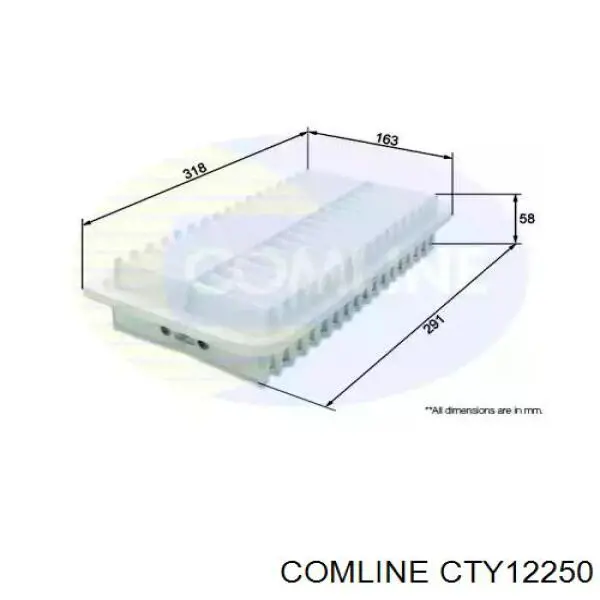 CTY12250 Comline filtro de aire