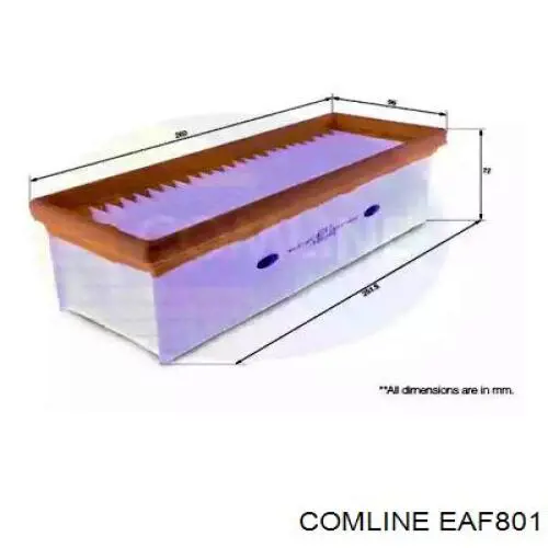 EAF801 Comline Filtro de aire de motor