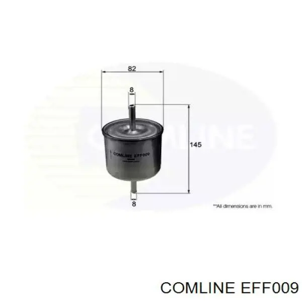 EFF009 Comline filtro combustible