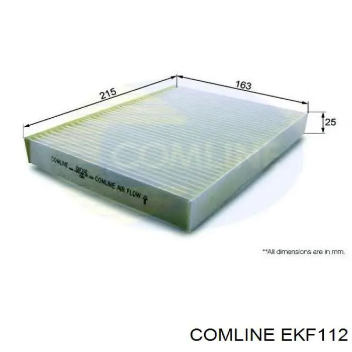 Filtro de habitáculo EKF112 Comline