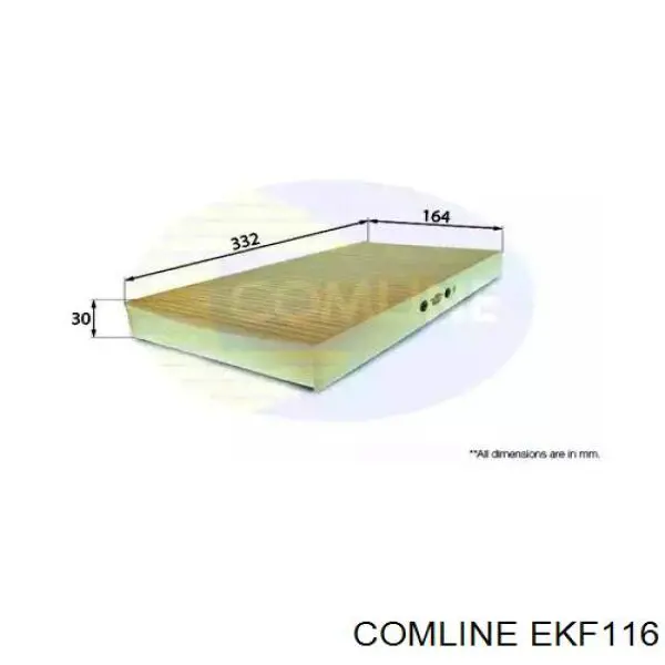 EKF116 Comline filtro de habitáculo