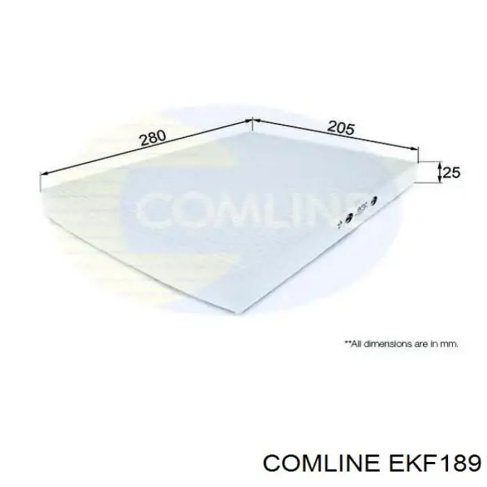 Filtro de habitáculo EKF189 Comline