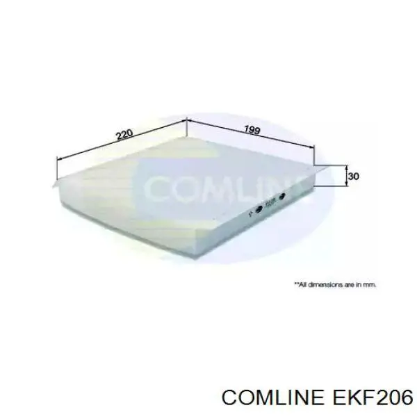 EKF206 Comline filtro de habitáculo