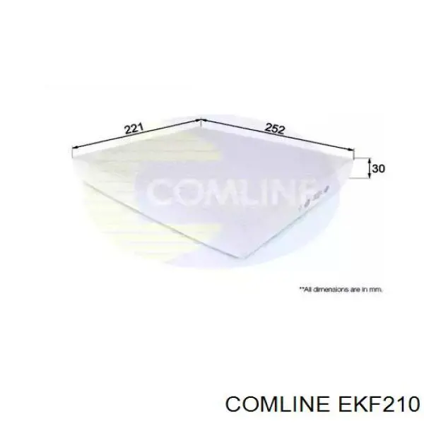 EKF210 Comline filtro habitáculo