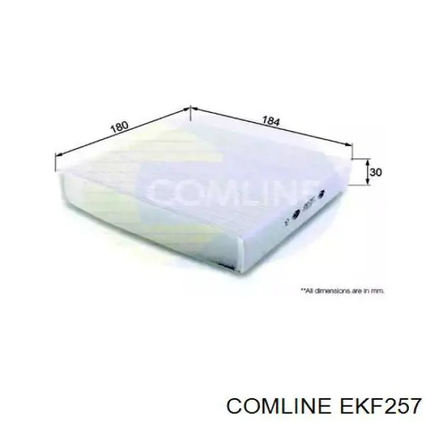 Filtro de cabina Comline EKF257 precio, desde 5,48 EUR
