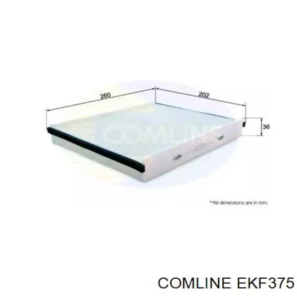EKF375 Comline filtro habitáculo