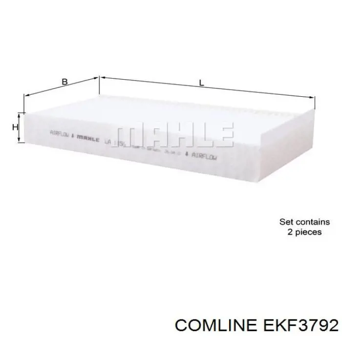 EKF3792 Comline filtro de habitáculo