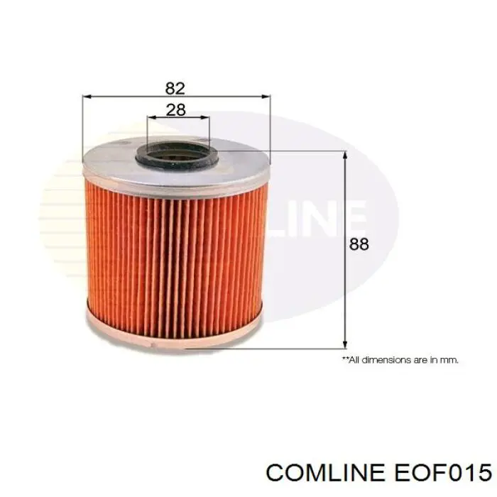 EOF015 Comline filtro de aceite