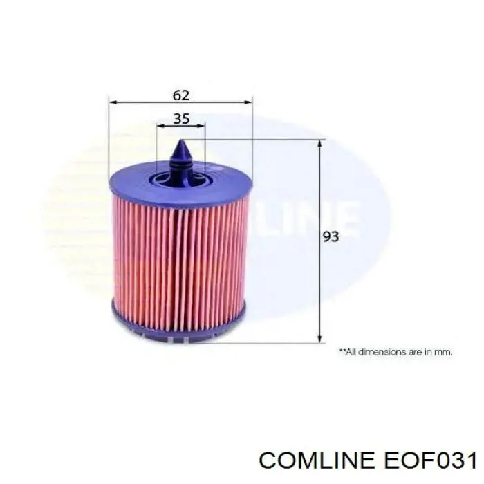 EOF031 Comline filtro de aceite