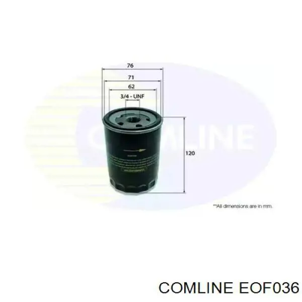 Filtro de aceite COMLINE EOF036