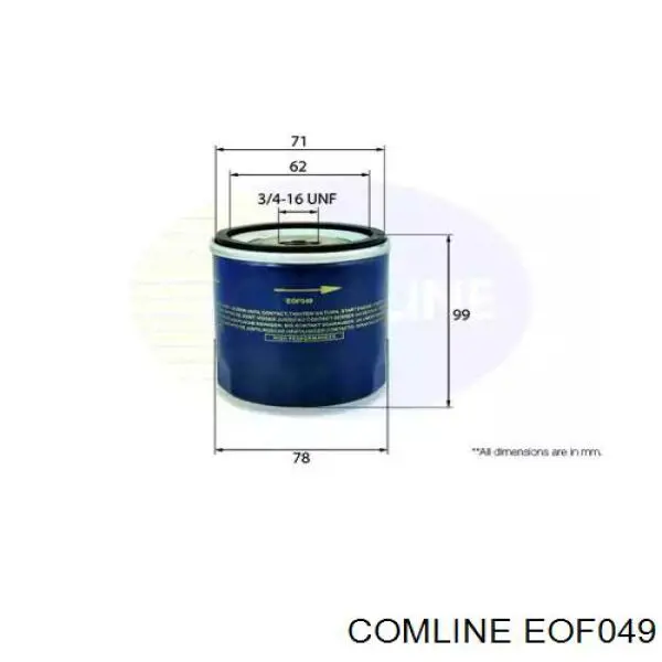 Filtro de aceite Comline EOF049 precio, desde 6,08 EUR