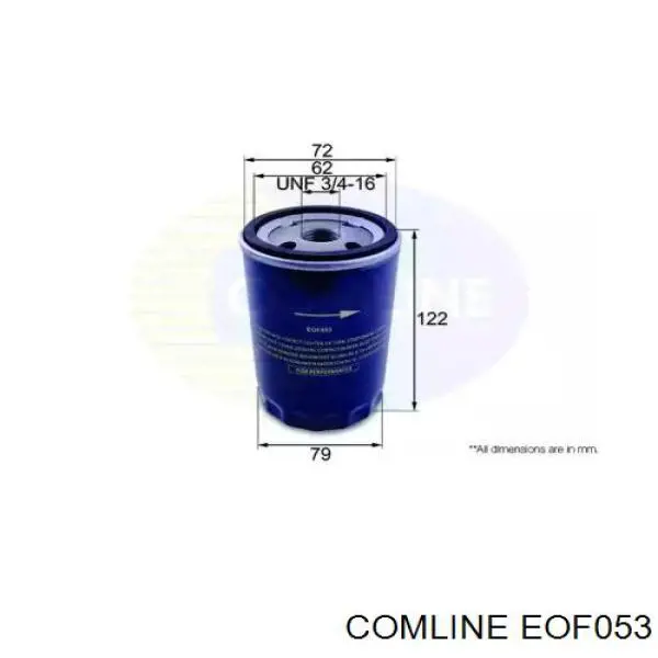 EOF053 Comline filtro de aceite