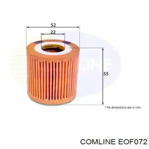 EOF072 Comline filtro de aceite