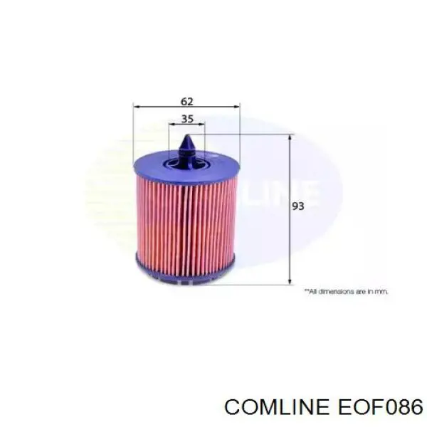 EOF086 Comline Filtro aceite