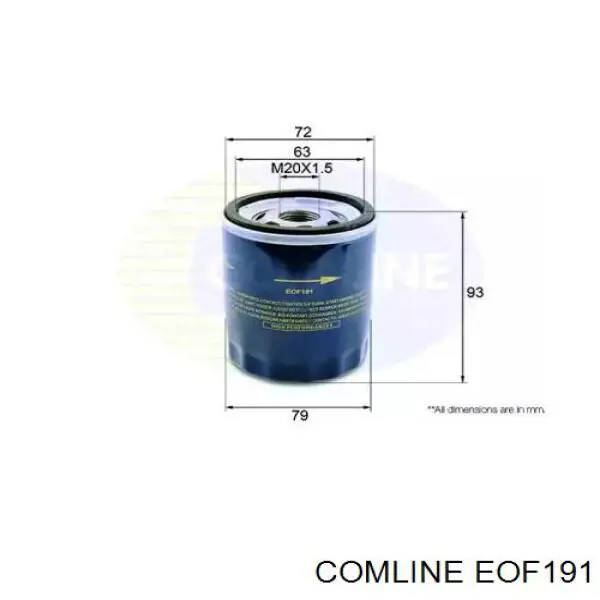Filtro de aceite Comline EOF191 precio, desde 5,31 EUR