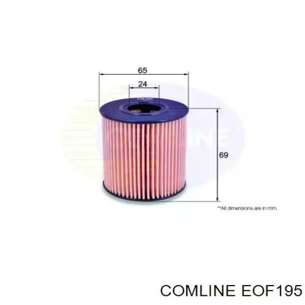 Filtro de aceite EOF195 Comline
