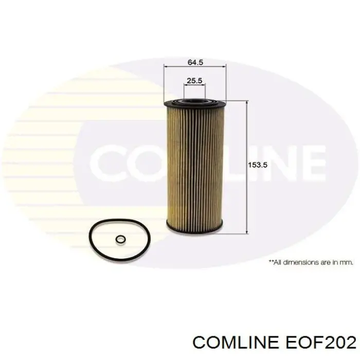 Filtro de aceite EOF202 Comline