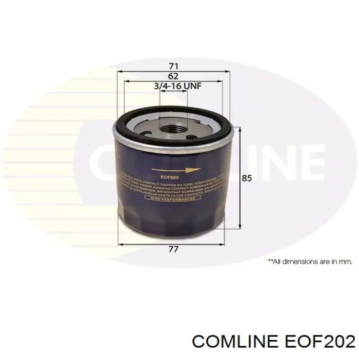 Filtro de aceite Comline EOF202 precio, desde 4,99 EUR