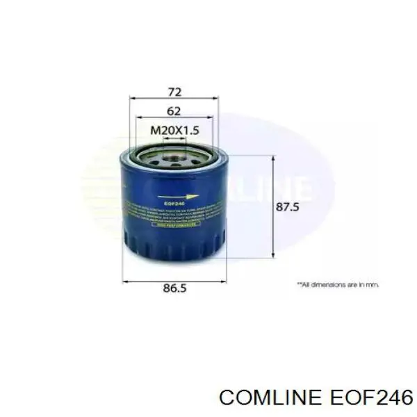 EOF246 Comline filtro de aceite