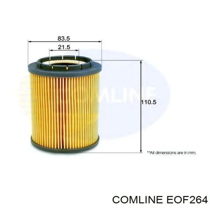 Filtro de aceite Comline EOF264 precio, desde 5,63 EUR