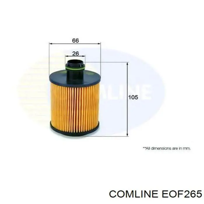 EOF265 Comline filtro de aceite